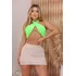 Top Cruzado Feminino Cropped Transpassado Blusa Amarrar