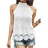 Top De Blusa Feminina De Renda Com Decote Sem Mangas