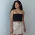 Top Faixa Feminino Cropped Básico Liso Forrado Suplex Verão