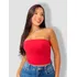 Top Faixa Sem Bojo Cropped Tube Suplex Poliamida Forro Duplo