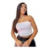 Top Faixa Sem Bojo Cropped Tube Suplex Poliamida Forro Duplo