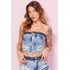 Top Feminino Sem Mangas Com Puidos Planet Girls Jeans Claro