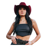 Top Feminino Tecido Couro