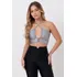 Top Feminino Up Glam Com Ponteiras Planet Girls Cinza Medio