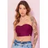 Top Feminino Up Glam Decote Coração Planet Girls Roxo Medio