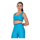 Top Fitness Regata Rib Shine Dupla Face Alto Giro Academia