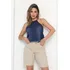 Top Jeans Algodão Casual