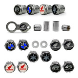 Top Kit Antifurto Tampas Bico Pneu Roda Parafuso Placa Moto