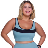 Top Plus Size Alta Sustentação Academia Sem Bojo Dry Selene