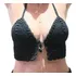 Top Preto Em Croche Fechamento Frontal Tam 38/40