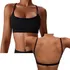 Top Preto Fitness Academia C  Bojo Costas Abertas Ginastica