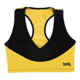 Top Rudel V2 Preto Amarelo Musculação Crossfit Caminhada