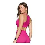 Top Selene Feminino S Costura Sem Bojo Fitnes Aerado Nadador Pink GG