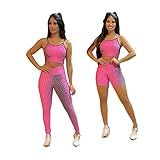 Top Short Calça Legging Conjunto Academia Fitness Modela Levanta Bumbum Feminino BR Alfa M Regular Regular Rosa 