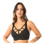 Top Strappy Fitness Feminino Roupas Academia