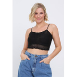 Top Tricot Cropped Lanca