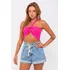 Top Tricot Liso 6 Estilos Em 1 Planet Girls Rosa Médio