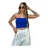 Top Tube Cropped Tubinho Toma Que Caia Suplex Azul Preto
