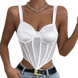 Topcropped Corset Corpete Corselet