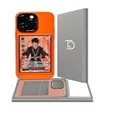 TopDeck Capa De Celular Com Exibição De Cartão-foto Para IPhone 15 - Laranja - TCG-Photo Display Top Loaders - Sleeves - Cartões Pokémon Compatíveis- Esportes- Uma Peça- Magia E Mais--