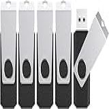 TOPESEL Pen Drive De Armazenamento USB Pacote Com 5 Unidades Flash USB De 32 GB Pen Drives USB Pendrives USB 2 0 Giratório USB 2 0 32G 5 Peças Preto 