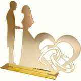 Topo Bolo Acrílico Casamento Bodas Decoração 15 Anos Ofertão
