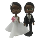 Topo Bolo Casamento Casal De Noivinho Biscuit Personalizado