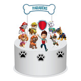 Topo Bolo Topper Patrulha Canina Personalizado Festa