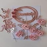 Topo De Bolo 15 Anos Flores Pétalas Personalizado