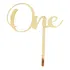 Topo De Bolo Acrílico Dourado Click One 15cm.