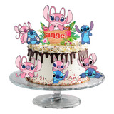 Topo De Bolo Angel E Stitch