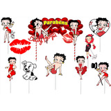 Topo De Bolo Betty Boop 10 Peças