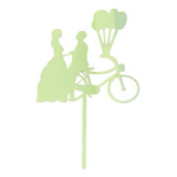 Topo De Bolo Casamento Bicicleta Acrílico