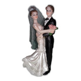 Topo De Bolo Casamento Casal Noivos Noivinhos Resina 9 Cm