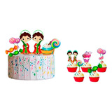 Topo De Bolo Cosme E Damiao Eres Ibejada 20 Tag De Cupcake