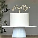 Topo De Bolo De Acrílico Dourado- Cheers To 50 Years Cake Topper - Suprimentos De Decoração De Bolo De 50º Aniversário- Perfeito Para Aniversário De 50 Anos Ou Aniversário De 50 Anos Ou Festa De