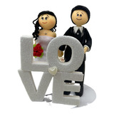 Topo De Bolo Em Biscuit Casamento Noivinhos Mod 021