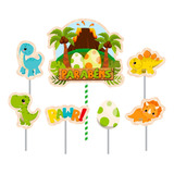 Topo De Bolo Festa Dino Baby Decorativo Em Eva