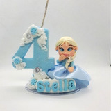 Topo De Bolo Frozen Elsa Em Biscuit 4 Anos