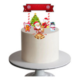 Topo De Bolo Natal Papai Noel Festa Rena Boneco De Neve