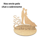 Topo De Bolo Noivos C Sobrenome Casamento Personalizado