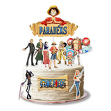 Topo De Bolo One Piece Decoração De Festa Tema Aniversário
