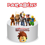 Topo De Bolo Roblox Topper Enfeite Personalizado Festa