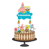 Topo De Bolo Topper De Bolo Aniversário Bob Esponja Full