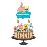Topo De Bolo Topper De Bolo Aniversário Bob Esponja Full