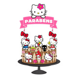 Topo De Bolo Topper De Bolo Aniversário Hello Kitty Full