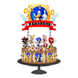 Topo De Bolo Topper De Bolo Aniversário Sonic Full