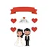 Topo De Bolo Topper De Bolo Casamento Mod 1
