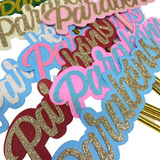 Topo Topper De Bolo Parabéns Várias Cores Kit 10 Unidades