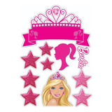 Topo Topper Decoração Bolo Aniversário Barbie Modelo 3
